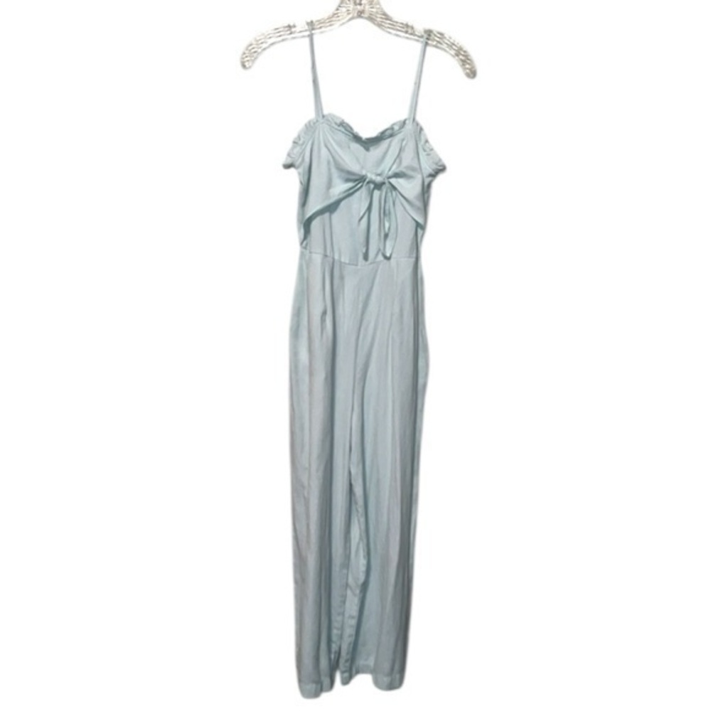 Blue Rain Light Blue Jumpsuit Size Small, zipper back